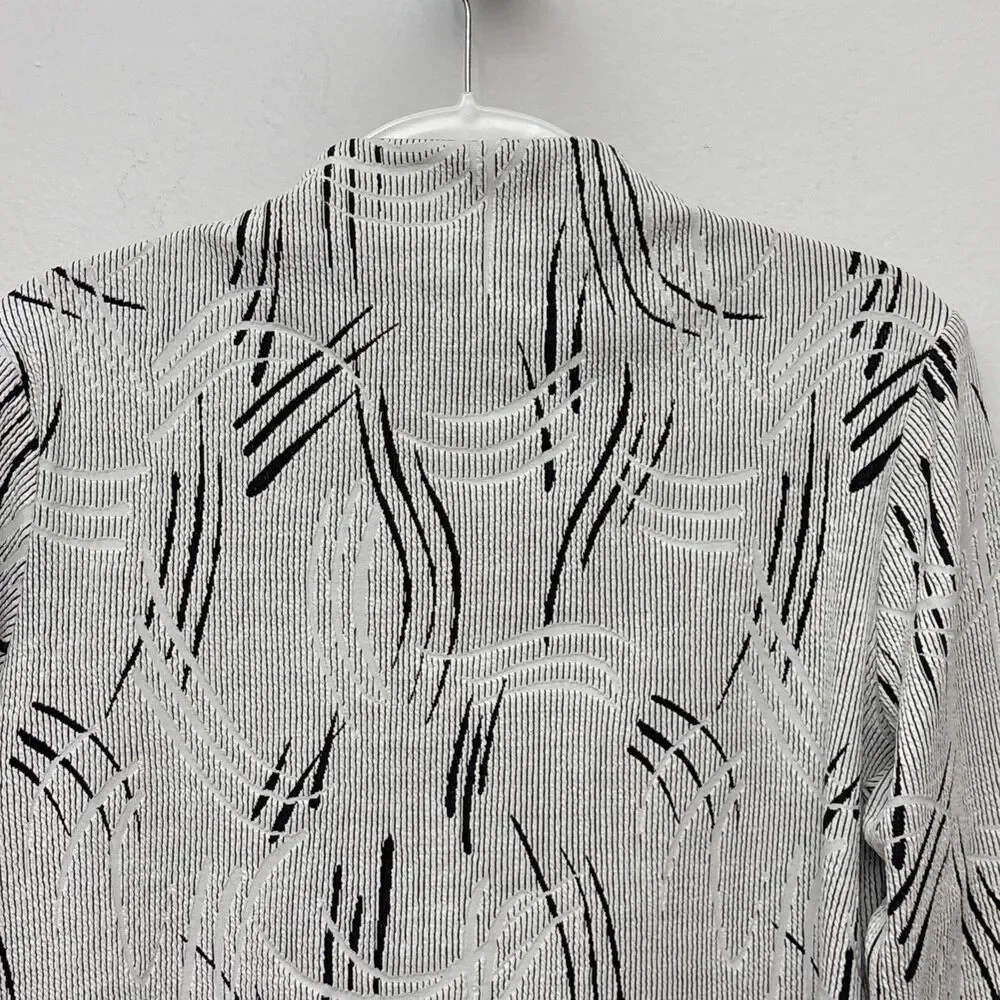 Vintage Y2K Ravel Jacket, ‎ Geometric Textured Stretch,  Zip Front, Womens Large
